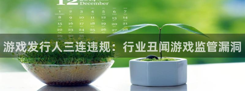 新城平台登录入口官网首页查询：游戏发行人三连违规：行业丑闻游戏监管漏洞