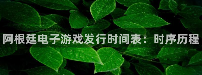 新城平台价7O777：阿根廷电子游戏发行时间表：时序历程