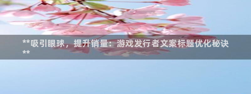 新城平台登录入口官网查询信息：**吸引眼球，提升销量：游戏发行者文案标题优化秘诀
**