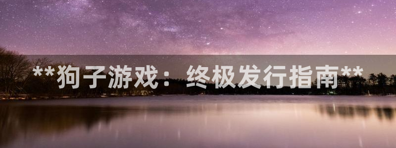 新城平台终7O777：**狗子游戏：终极发行指南**