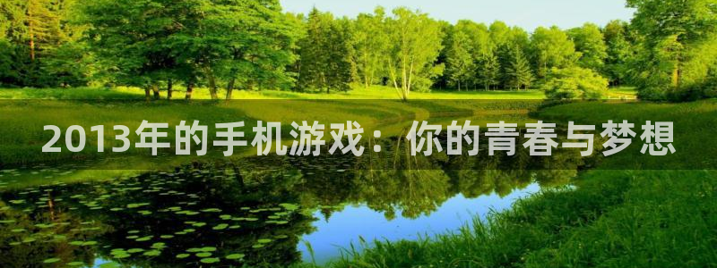 新城平台在线登陆：2013年的手机游戏：你的青春与梦想